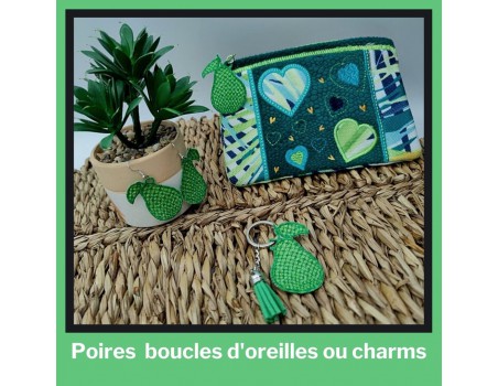 Motif de broderie machine poire  FSL