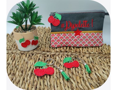 machine embroidery design FSL cherries