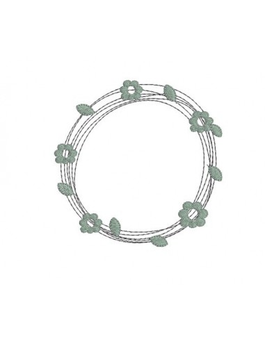 embroidery machine round frame flower 