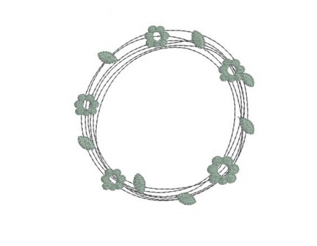 embroidery machine round frame flower 