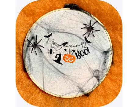 machine embroidery  design Halloween rope