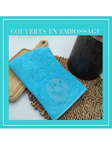 Motif de broderie machine couverts en embossage