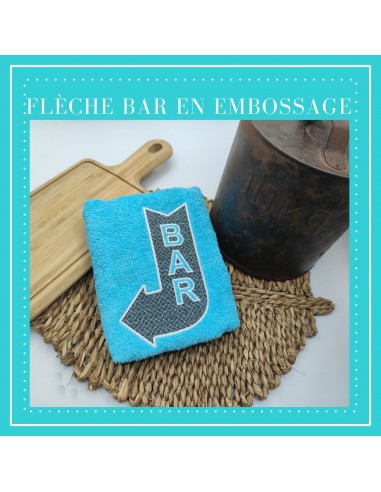 Motif de broderie machine  flèche Bar  en embossage