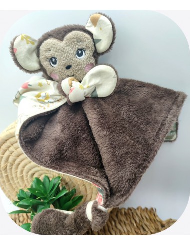 machine embroidery design monkey head  ith