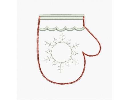 machine embroidery design  ITH mitten advent  calendar