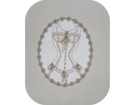 Motif de broderie  machine lingerie bustier