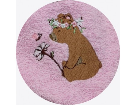 machine embroidery design  little bear