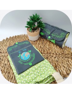 machine embroidery design Reusable Shopping Bags environmentally friendly ith