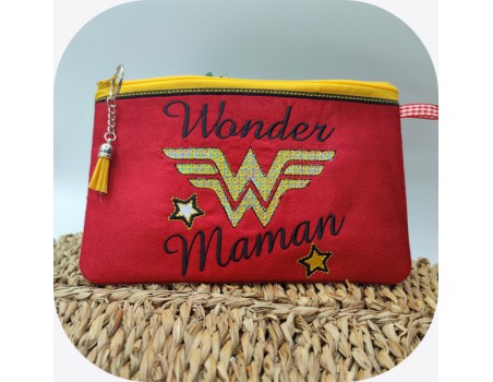 machine embroidery design wonder maman kit ith