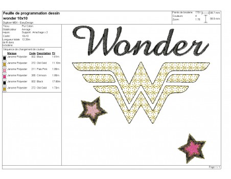 machine embroidery design mylar  wonder customizable