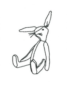 Motif de broderie machine Lapin doudou 