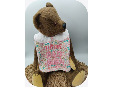 Motif de broderie machine  bad girl appliqué