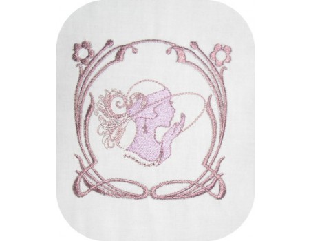 machine embroidery design  vintage frame