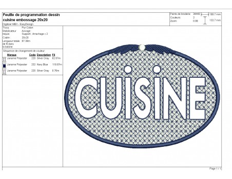 machine embroidery design frame kitchen embossed