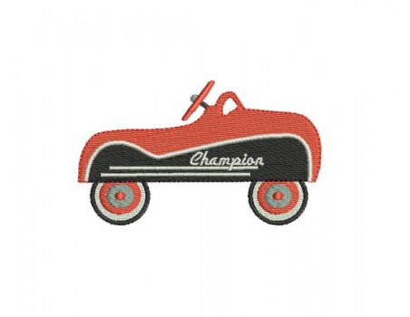 machine embroidery design vintage old toy car