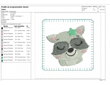 Motif de broderie machine ITH memory n°4  animaux portraits garçons