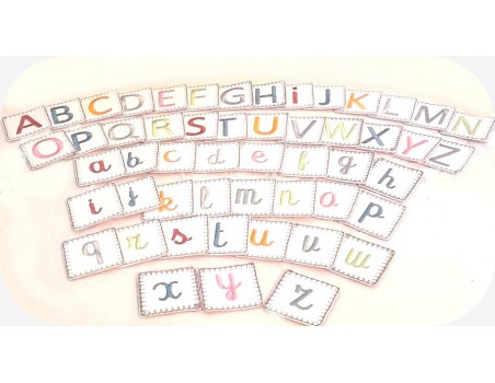 machine embroidery design ith  alphabet 26 letters