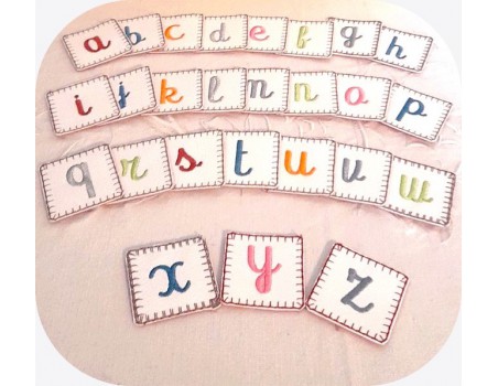 Motif de broderie machine  alphabet  j'apprends à lire ITH
