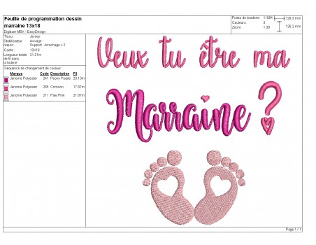 machine  embroidery design do you want to be my godmother?