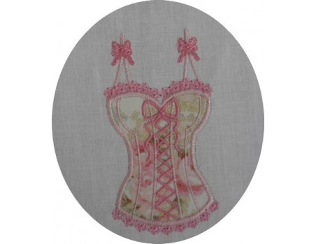 Motif de broderie machine Lingerie bustier appliqué