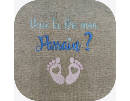 machine  embroidery design do you want to be my godfather?