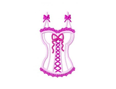 Motif de broderie machine Lingerie bustier appliqué