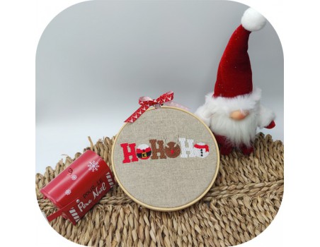 machine embroidery design  Christmas ho ho ho