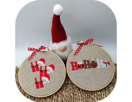 machine embroidery design  Christmas ho ho ho