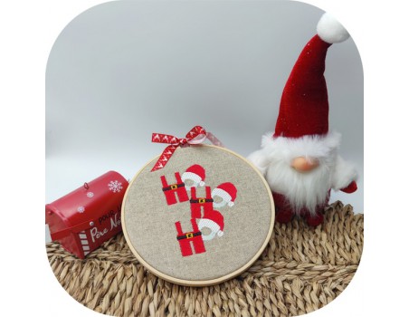 machine embroidery design  santa claus clothes ho ho ho
