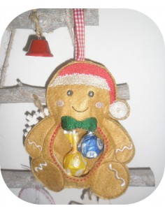 machine embroidery design gingerbread for candy ith