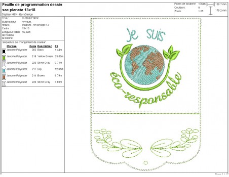 machine embroidery design Reusable Shopping Bags environmentally friendly ith
