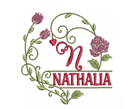 machine embroidery design customizable flower frame