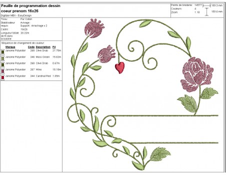 machine embroidery design customizable flower frame