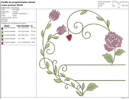 machine embroidery design customizable flower frame