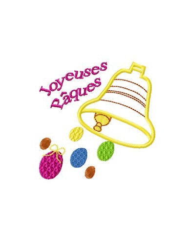 Instant download machine embroidery  easter bell