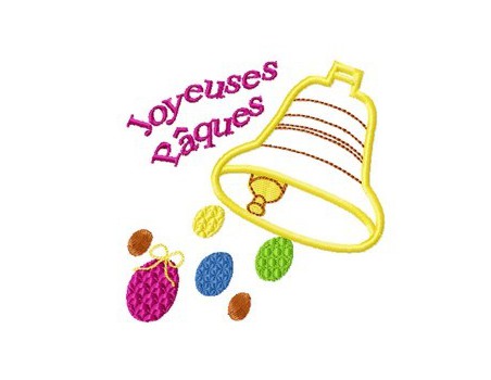 Instant download machine embroidery  easter bell