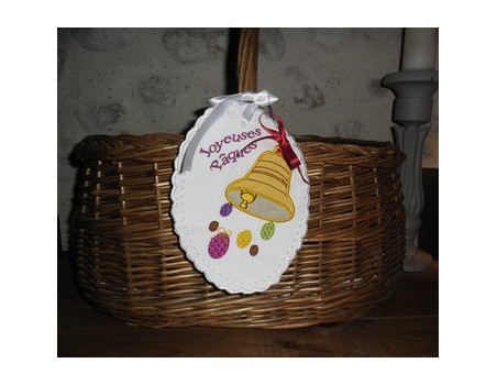 Instant download machine embroidery  easter bell