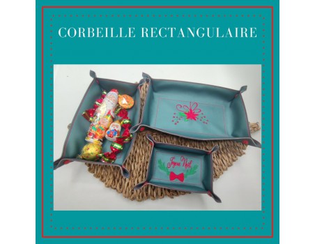 Motif de broderie machine corbeille rectangulaire ITH