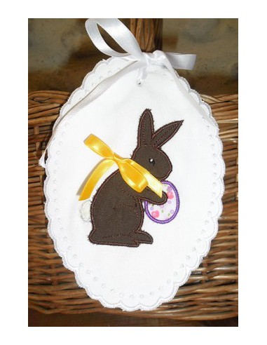 Instant download machine embroidery  applique easter bunny 