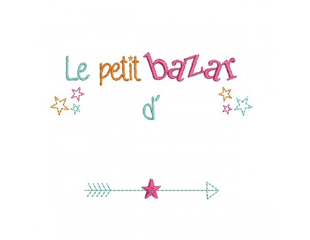 machine embroidery design text  Bazaar customizable
