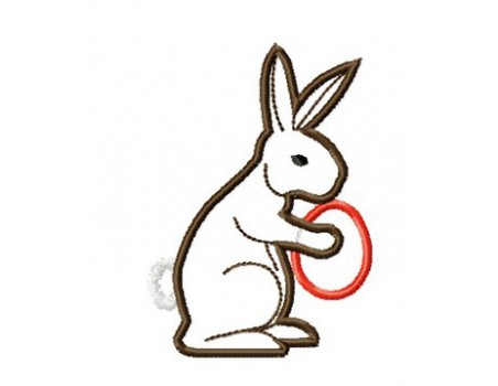 Instant download machine embroidery  applique easter bunny 