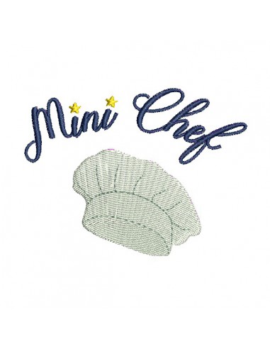 Motif de broderie machine  mini chef