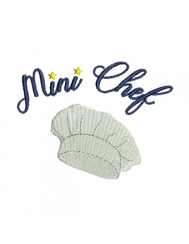 machine embroidery design  mini chef's hat