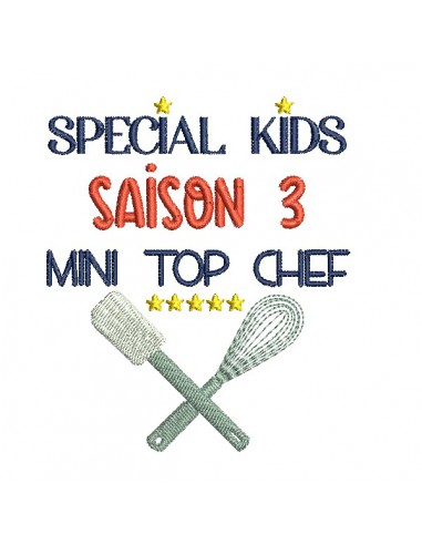 machine embroidery design  mini top chef