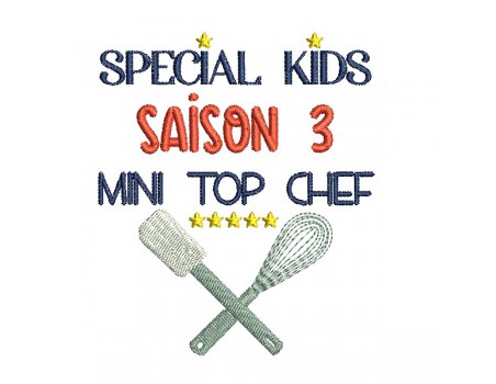 machine embroidery design  mini top chef