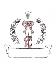 machine embroidery design customizable  classical dancer