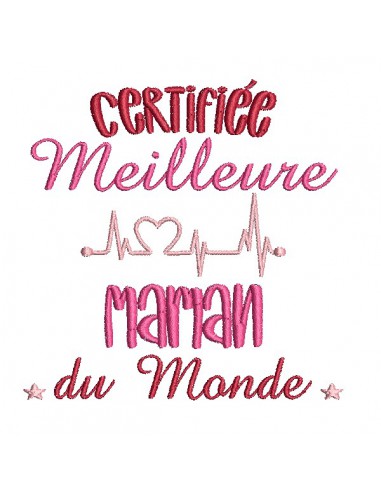 Motif de broderie  machine meilleure maman