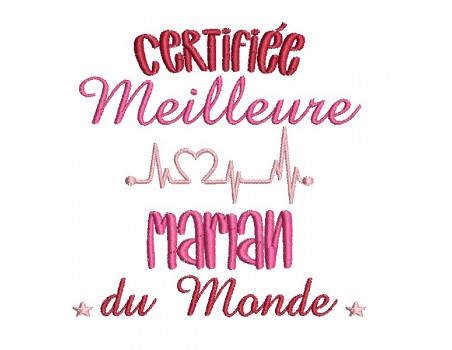 Motif de broderie  machine meilleure maman