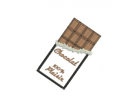 Motif de broderie machine tablette de chocolat