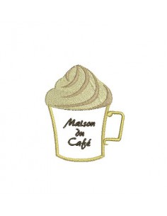 Motif de broderie machine cappuccino